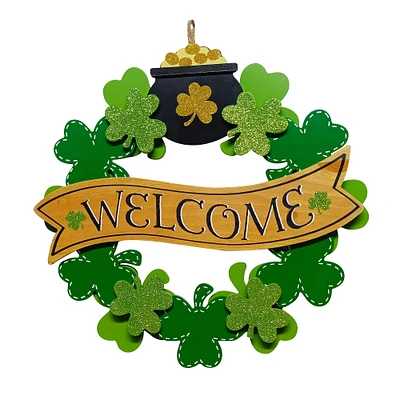 St. Patrick's Day Welcome Wreath Wall Décor by Celebrate It™