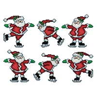 Design Works™ Skating Santas Plastic Canvas Ornament Set Kit