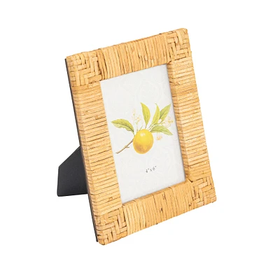 Handwoven Rattan Photo Frame (Holds 4" x 6" Photo)