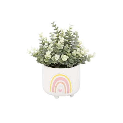 Flora Bunda® Eucalyptus In 4.75" Double Rainbow Footed Pot