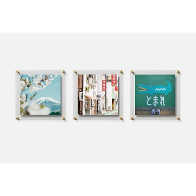 Wexel Art Gallery Wall Double Panel Acrylic Floating Frames Set of 3