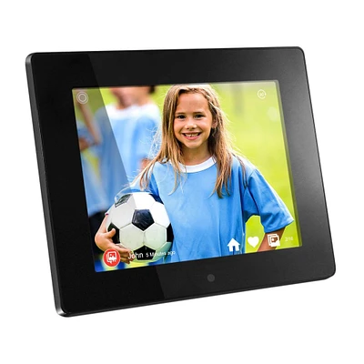Aluratek Black 8" x 7" WiFi Digital Photo Frame with Touchscreen