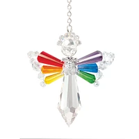 Solid Oak Rainbow Birthstone Angel Crystal Suncatcher Ornament Kit