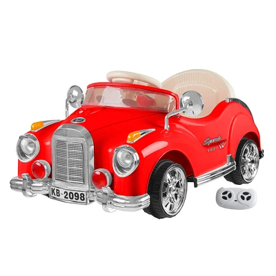 Toy Time Bright Red Battery Powered Ride-On Classic Coupe Car