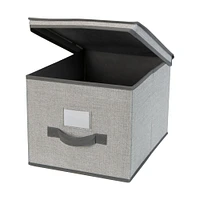 Simplify 12" Heather Gray Storage Box