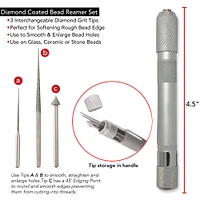 The Beadsmith® Diamond-Tipped Bead Reamer Set