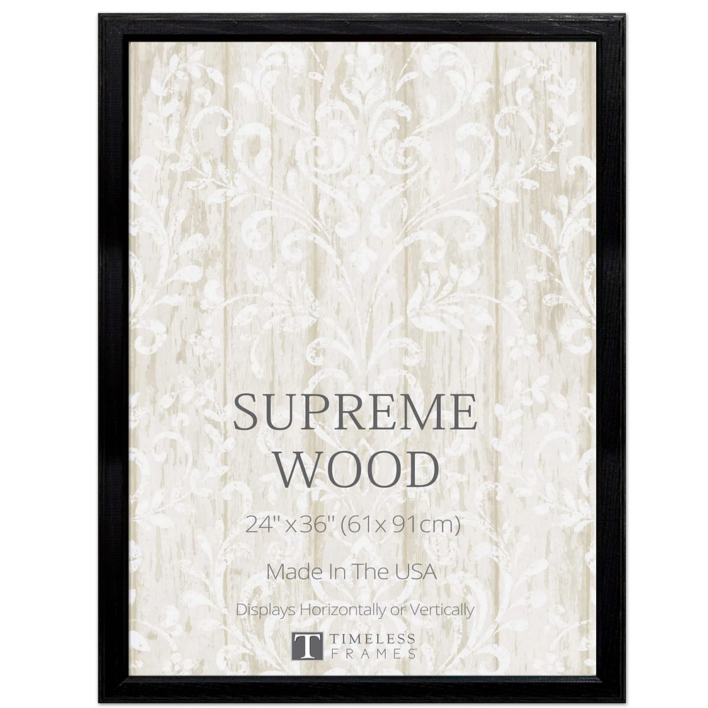 Timeless Frames® Black Supreme Wood 24" x 36" Frame