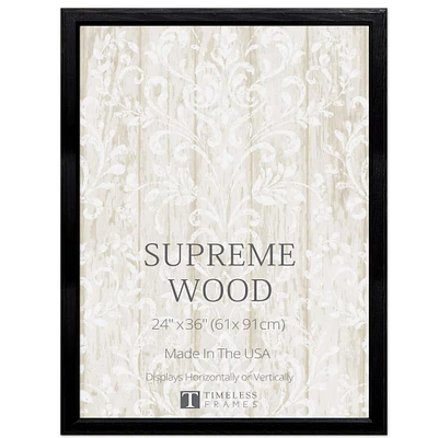Timeless Frames® Black Supreme Wood 24" x 36" Frame