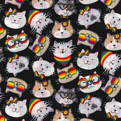 Fabric Traditions Cool Cats Toss Cotton Fabric