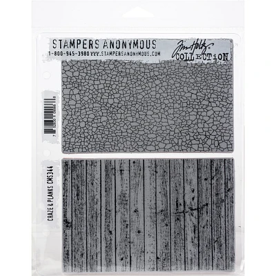 Stampers Anonymous Tim Holtz® Craze & Planks Cling Stamps