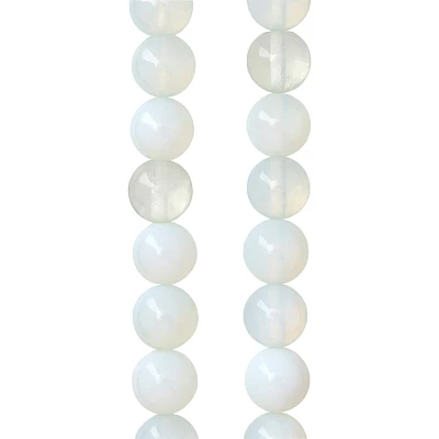 12 Pack: Opal Moonstone Glass Round Beads, 10mm by Bead Landing™