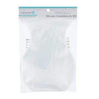 Clear Curved Treat Bags with Ties by Celebrate It®, 100ct.