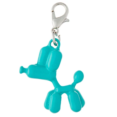 12 Pack: Charmalong™ Turquoise Balloon Dog Charm By Bead Landing™