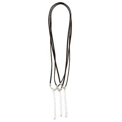 12 Packs: 3 ct. (36 total) Black Suede Cording Necklace by Bead Landing™