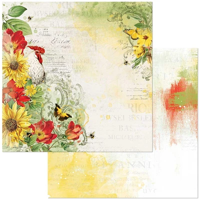 49 and Market Vintage Artistry Countryside 12" x 12" Homestead Double-Sided Cardstock, 20 Sheets