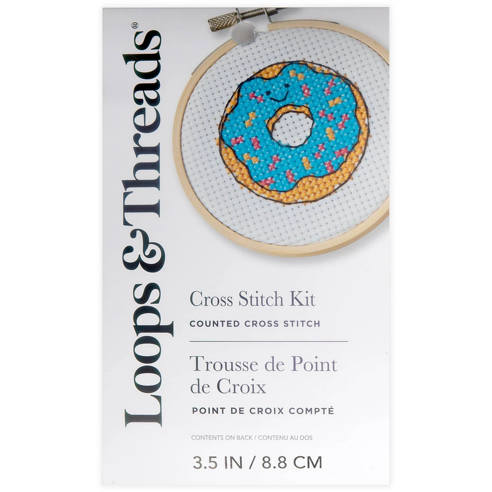 Sprinkle Donut Counted Cross Stitch Kit by Loops & Threads®