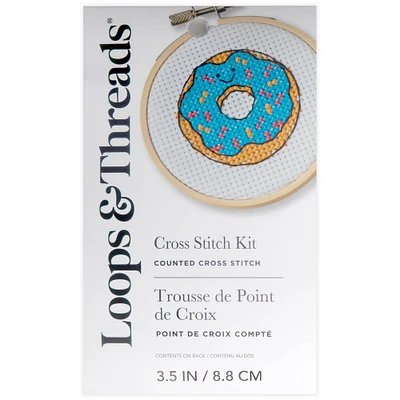 Sprinkle Donut Counted Cross Stitch Kit by Loops & Threads®