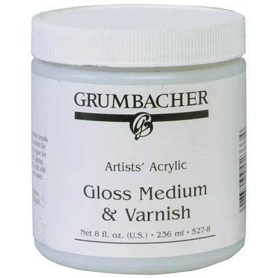 Grumbacher® Gloss Medium & Varnish, 8oz.