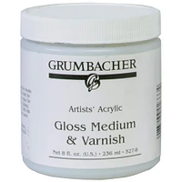 Grumbacher® Gloss Medium & Varnish, 8oz.