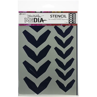 Dina Wakley Media Large Fractured Chevrons Stencil