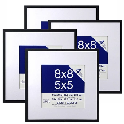 12 Packs: 4 ct. (48 total) Multipurpose 5" x 5" Frames with Mat