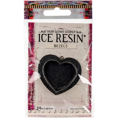 Ice Resin® Antique Silver Closed Back Heart Milan Bezel