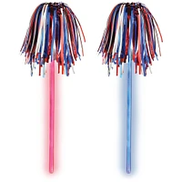 Patriotic Glow Pom-Poms, 12ct.