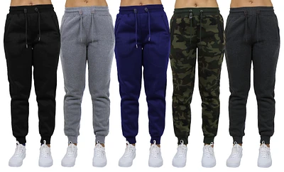 Galaxy by Harvic Women's Relaxed Fit Fleece-Lined Jogger Sweatpants Pack