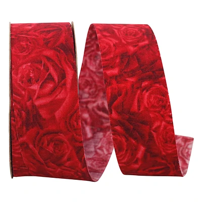 JAM Paper 1.375" x 20yd. Wired Rose Bouquet Ribbon