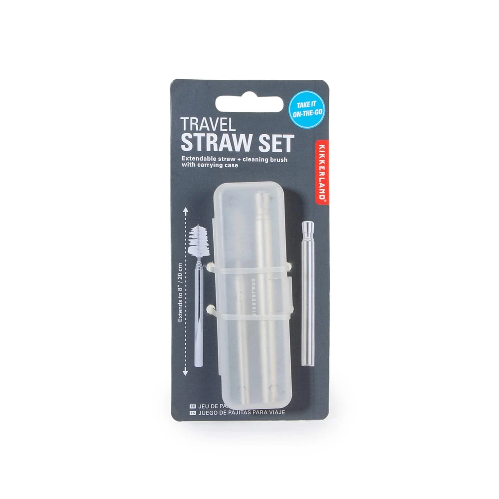 Kikkerland® Travel Straw Set