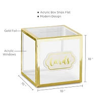 Kate Aspen® Gold Frame Acrylic Collapsible Card Box