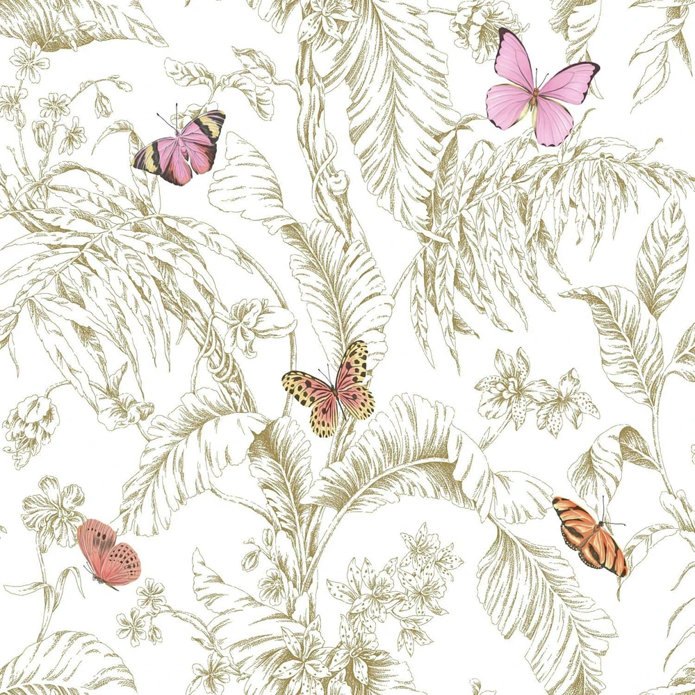 RoomMates Butterfly Sketch Peel & Stick Wallpaper