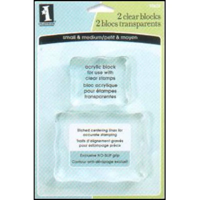 Inkadinkado® Small & Medium Clear Stamp Block