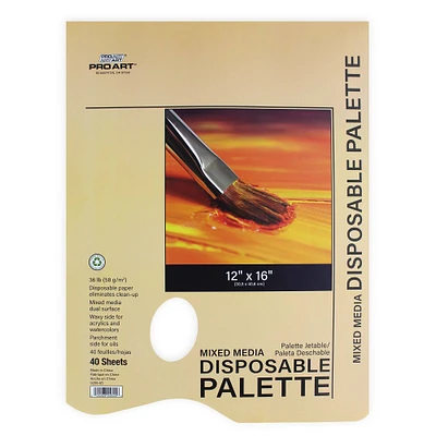 Pro Art® Disposable Mixed Media Palette Paper Pad, 12'' x 16''