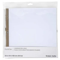 12" x 12" White Scrapbook Refill Pages by Recollections