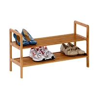 Honey Can Do 2-Tier Bamboo Shoe Rack