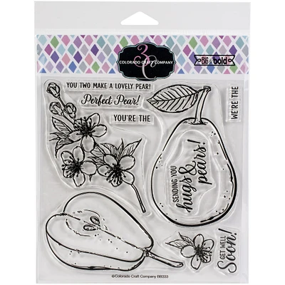 Colorado Craft Company Hugs & Pears Clear Stamp Set