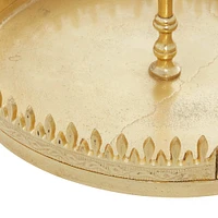 13" Gold Aluminum Glam Tray Stand