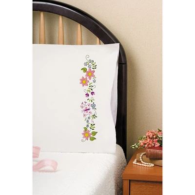 Tobin Spring Floral Stamped For Embroidery Pillowcase Set