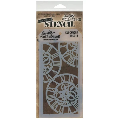 Stampers Anonymous Tim Holtz® Clockwork Layering Stencil