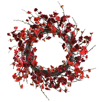 24" Plum Blossom Wreath