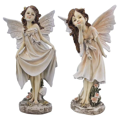 Design Toscano 13.5" Wildflower Meadows Fairies Garden Statues Set