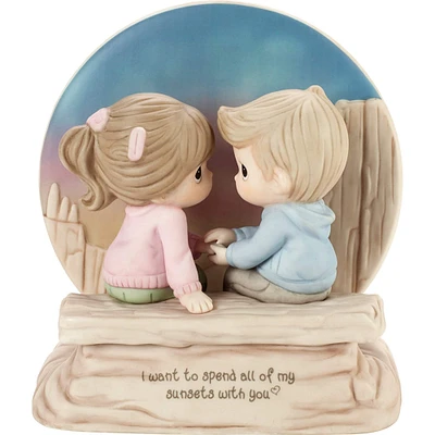 Precious Moments I Want to Spend All of My Sunsets with You Bisque Porcelain Figurine