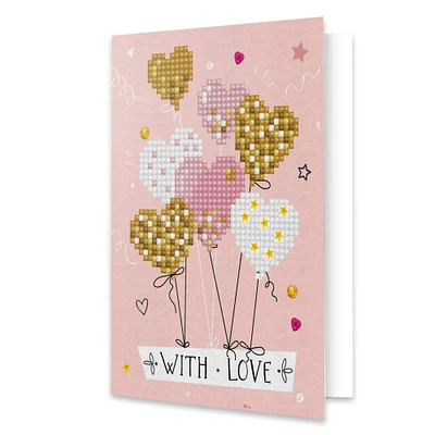 Diamond Dotz® Love Balloons Diamond Painting Greeting Card Kit