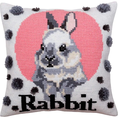 RTO Collection D'Art Rabbit Stamped Needlepoint Cushion