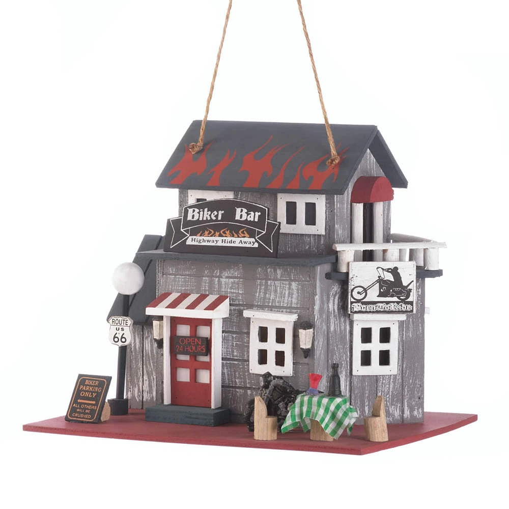 9'' Route 66 Biker Bar Birdhouse