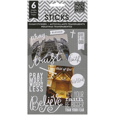 mambiSTICKS™ Pocket Pages Clear Faith Stickers