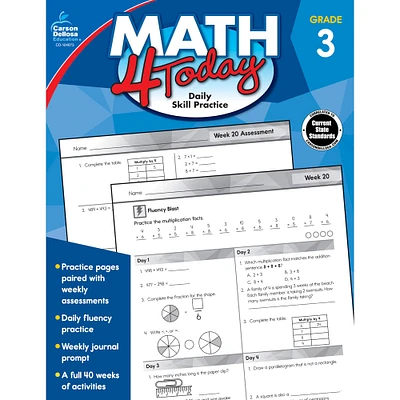 Carson Dellosa® Math 4 Today Workbook, Grade 3