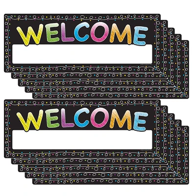 Ashley Productions Smart Poly™ Chalk Dots & Loops Welcome Banner, 10ct.