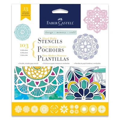Faber-Castell® Mixed Media Mandala Stencil Set
